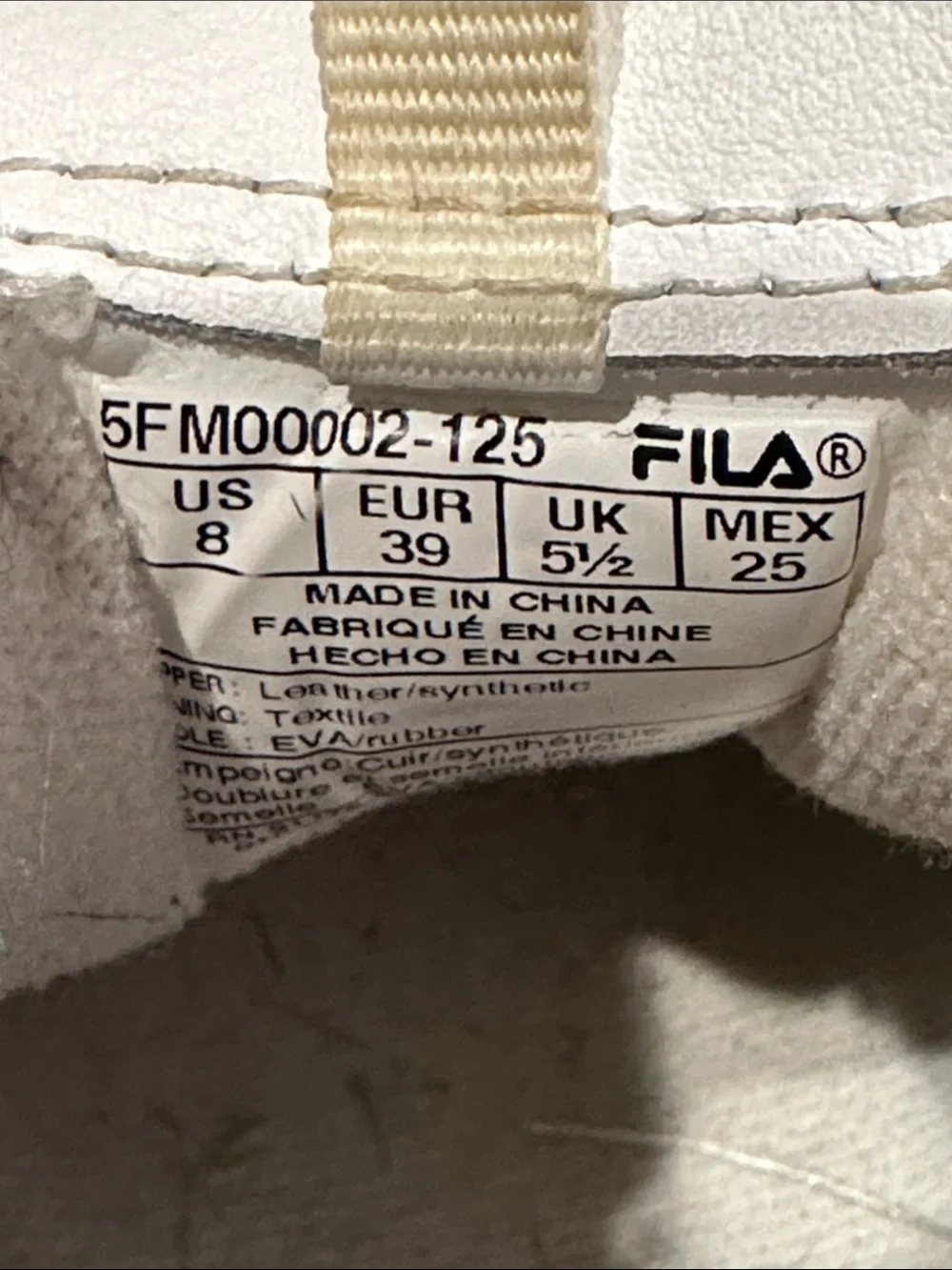 FILA Women's White Disrupter 2 Chunky Leather Sneakers White Navy Red
